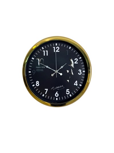 Gold Cumhuriyet Mirası 36 Cm Metal Duvar Saati