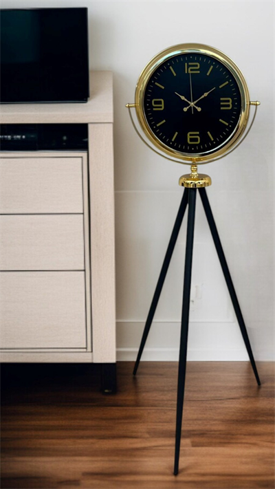 Gold Dekoratif Tasarım Tripod Ayaklı Saat