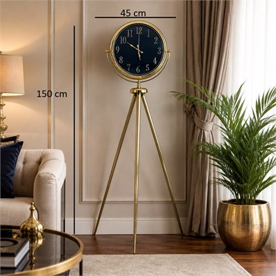 Gold Deluxe Aynalı Tripod 150 x 45 Cm Ayaklı Saat