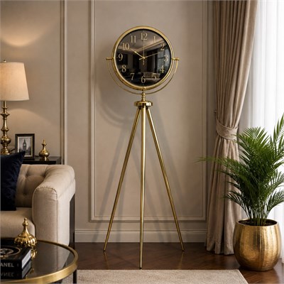Gold Deluxe Aynalı Tripod 150 x 45 Cm Ayaklı Saat