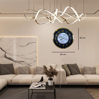 Gold Imperial 60 x 60 Cm Metal Duvar Saati