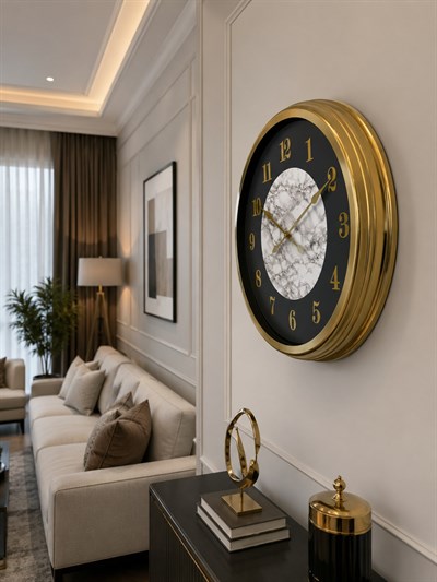 Gold Imperial 60 x 60 Cm Metal Duvar Saati