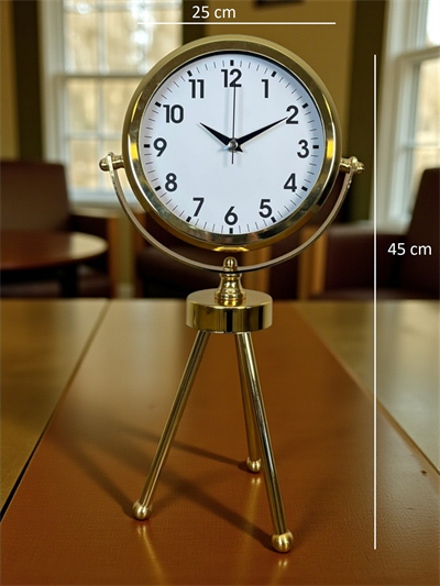 Gold Luxury Modern Üç Ayaklı Masa Saati