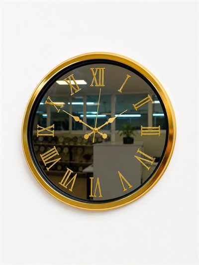 Gold Majestic Aynalı 40 x 40 Cm Duvar Saati
