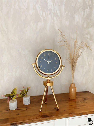 Gold Metal Mini Tripod Tokyo Masa Saati 45×26 cm