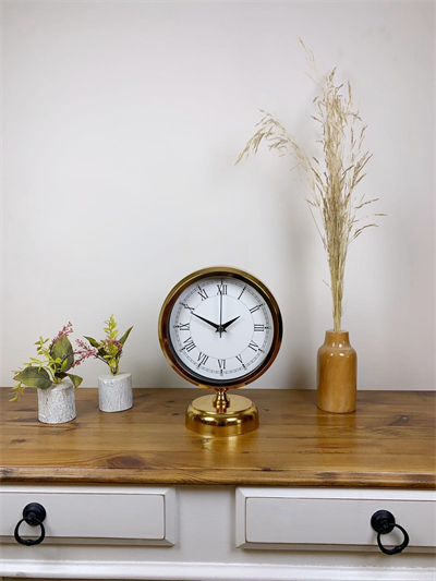 Gold Metal Retro Masa Saati 25×20 cm