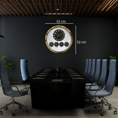 Gold Modern 52 Cm Dünya Saati