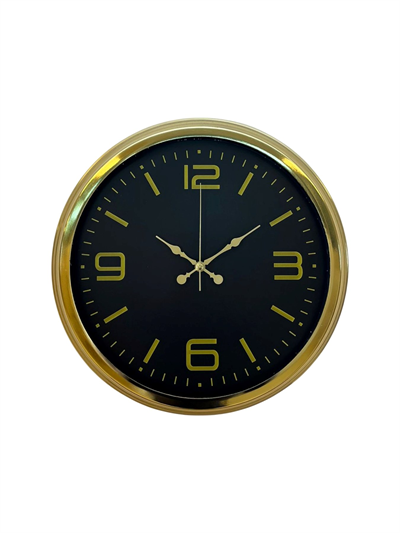 Gold Modern Rakamlı 40 Cm Metal Duvar Saati