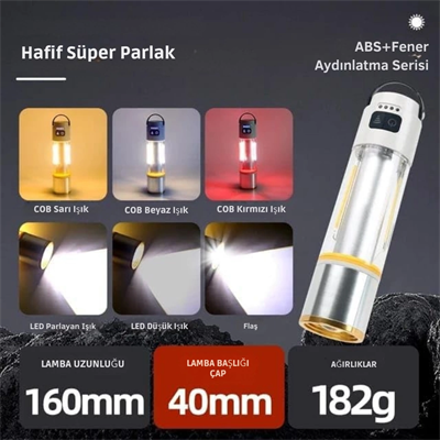 Gold Police Gp-222 Çok Fonksiyonlu Kamp Lambası 1000 Lümen