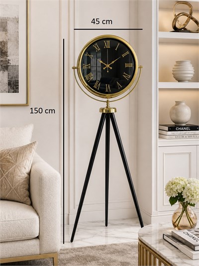 Gold Roma Premium Tripod 150 x 45 Cm Ayaklı Saat
