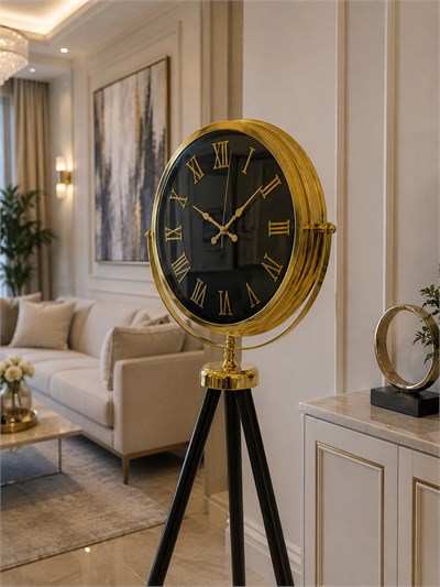 Gold Roma Premium Tripod 150 x 45 Cm Ayaklı Saat