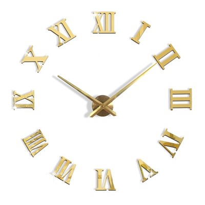 Gold Roma Rakamlı Kendin Yap Duvar Saati