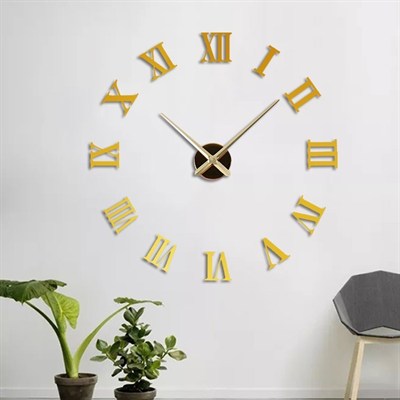 Gold Roma Rakamlı Kendin Yap Duvar Saati