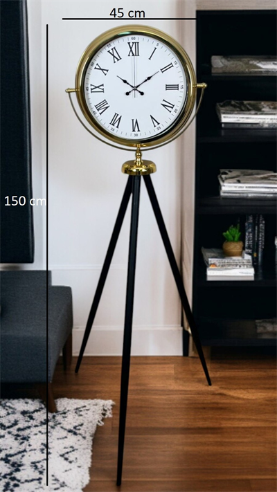 Gold Roma Rakamlı Lüks Tripod Ayaklı Saat