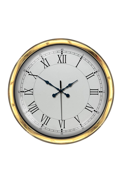 Gold Şık 40 Cm Metal Roma Rakamlı Duvar Saati