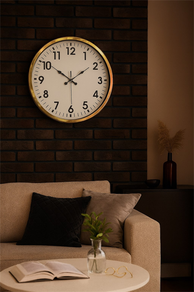 Gold Standart 52 Cm Metal Zarif Duvar Saati