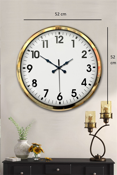 Gold Standart 52 Cm Metal Zarif Duvar Saati