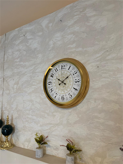 Gold Zarif 40 Cm Metal Duvar Saati