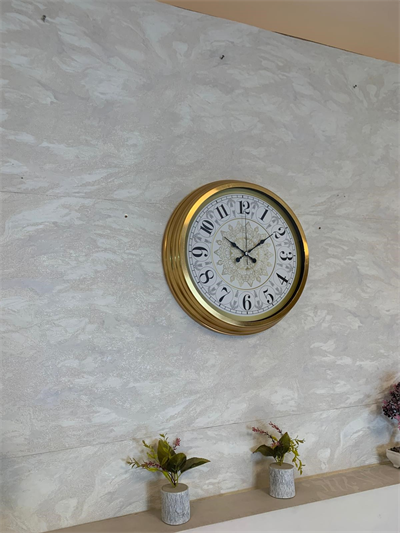 Gold Zarif 40 Cm Metal Duvar Saati