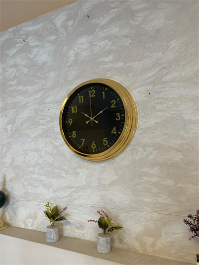 Golden Night Luxury 40 Cm Metal Duvar Saati
