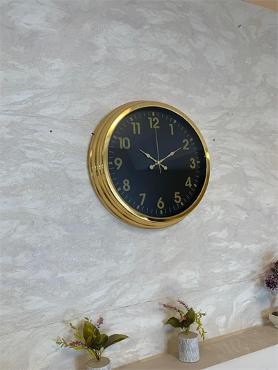 Golden Night Luxury 40 Cm Metal Duvar Saati