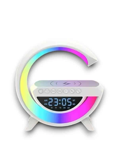 Google Dijital Kablosuz Şarj Özellikli Bluetooth Hoparlör Gece Lambası