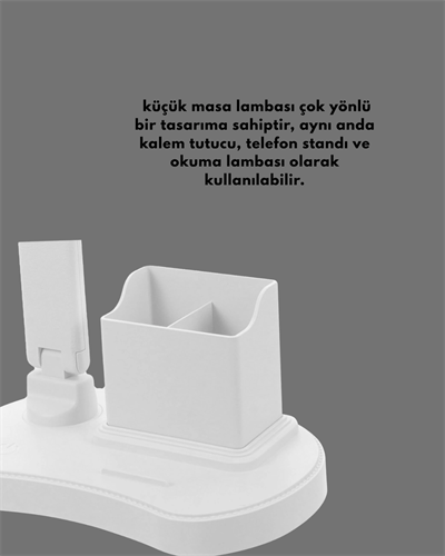 Göz Koruyucu LED Okuma Lambası | Titreşimsiz Işık, Kalemlik ve Stand Fonksiyonlu