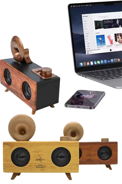 Gramafon Nostaljik Radyo Yüksek Ses Kalitesi USB TF Kart Aux Yeni Nesil