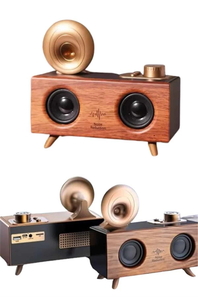 Gramafon Nostaljik Radyo Yüksek Ses Kalitesi USB TF Kart Aux