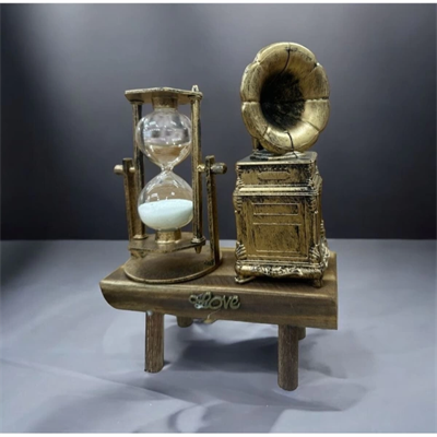 Gramofon Biblolu Kum Saati
