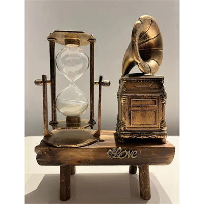 Gramofon Biblolu Kum Saati