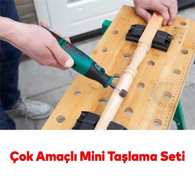 Gravür Seti 105 Parça Matkap Dramel Makine Uyumlu Kalıpçı Taşlama Zımparalama Polisaj Fırçalama Seti