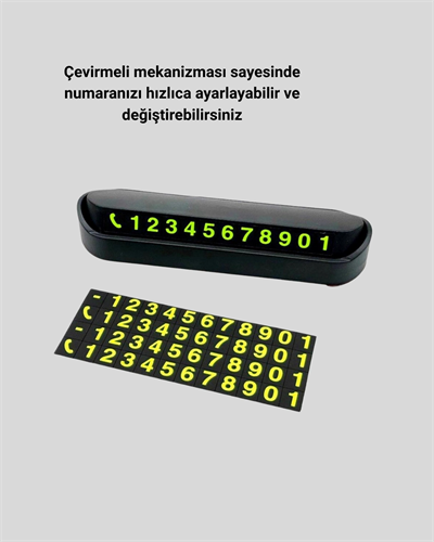 Gri Alüminyum Araç İçi Telefon Numaratörü – Dayanıklı, Modern ve Net Görünürlük Sağlayan Tasarım