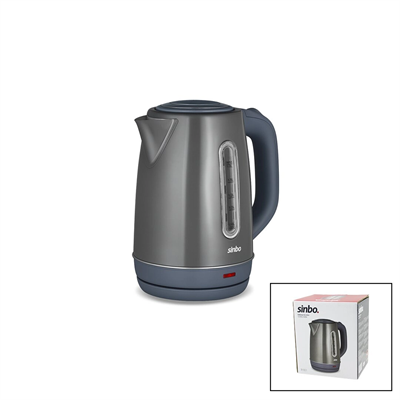 Gri Çelik Kettle Su Isıtıcısı Kablosuz Kullanım 1.8lt 360 Derece Dönebilme Otomatik Kapanma Sk-8031 Bx40