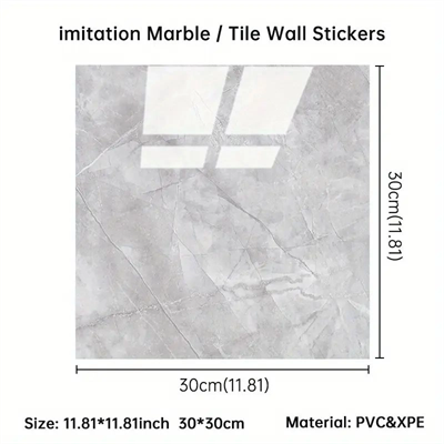 Gri Mermer Desen Duvar Sticker (30*30)