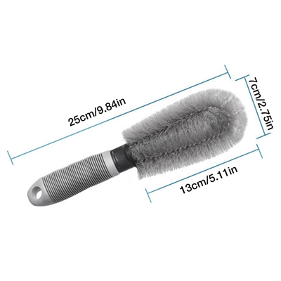 Gri Oto Jant Temizleme Fırçası – Ergonomik Saplı, Lastik Ve Jant Detay Temizliği İçin Güçlü Kıllı Fırça Bx40
