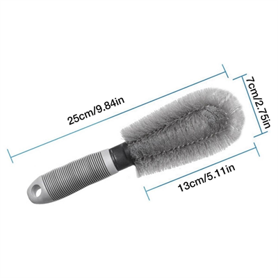 Gri Oto Jant Temizleme Fırçası – Ergonomik Saplı, Lastik ve Jant Detay Temizliği İçin Güçlü Kıllı Fırça