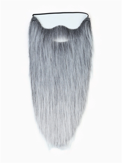 Gri Renk Lastikli Uzun Takma Sakal 40 Cm
