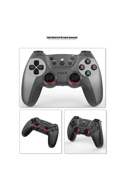 Gri bluetooth bağlantılı kablosuz gamepad 2 adet PC uyumlu garantisiz - Elektronik