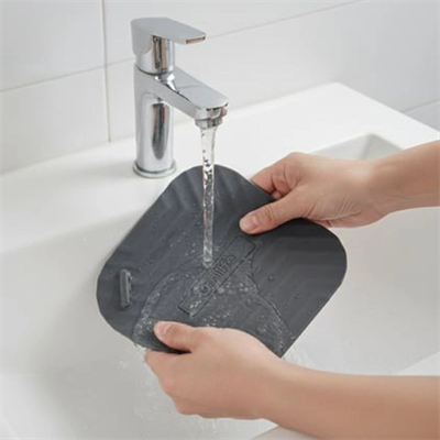 Gri kare Evye Gider Koku Önleyici Silikon Mat – Lavabo Süzgeç Ve Haşere Engelleyici Bx40