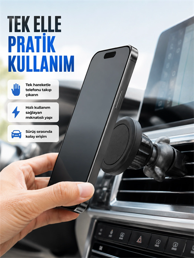 Güçlü Manyetik Araç İçi Telefon Tutucu Universal Telefon Standı