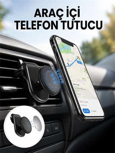 Güçlü Mıknatıslı Araç İçi Telefon Tutucu – Evrensel Uyum Yeni Nesil