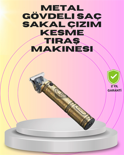 Güçlü Motorlu, 4 Kılavuz Taraklı Kompakt Saç Kesme Makinesi – Uzun Pil Ömürlü