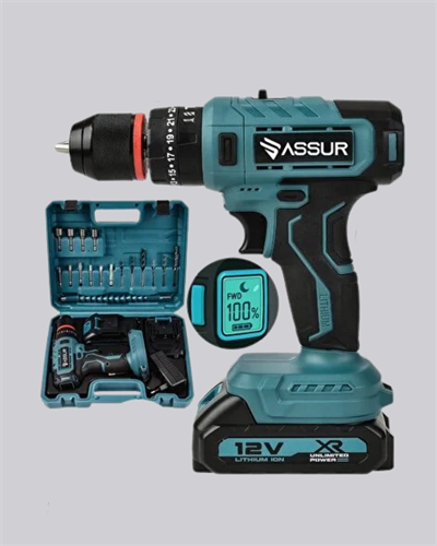 Güçlü Şarjlı Matkap Vidalama Çift Batarya