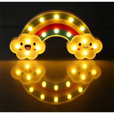 Gülen Bulutlu Gökkuşağı LED Gece Lambası