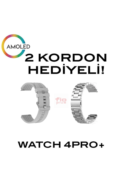 Gümüş Metal Kordonlu Akıllı Saat, Nabız ve Uyku Takibi, Adımsayar ve Sesli Görüşme Özellikli