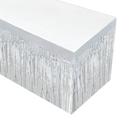Gümüş Metalize Masa Eteği 275x75 Cm – Kendinden Yapışkanlı
