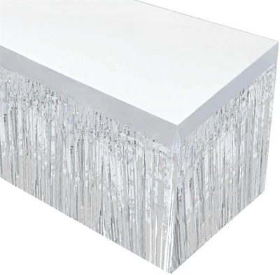 Gümüş Metalize Masa Eteği 275x75 Cm – Kendinden Yapışkanlı