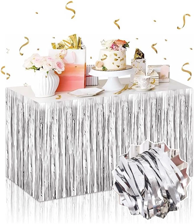 Gümüş Metalize Masa Eteği