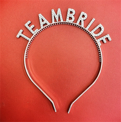 Gümüş Renk Team Bride Taç Plastik – Gelin Ve Nedime Tacı Bx40